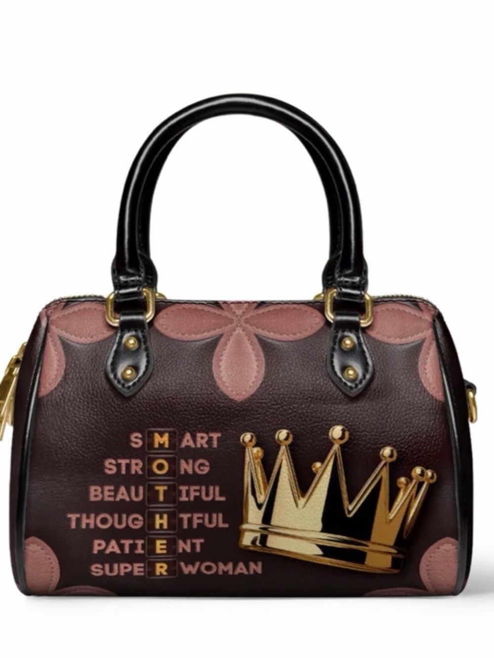 Afroyla Imarimom Women’s Brown and Pink Statement Satchel
